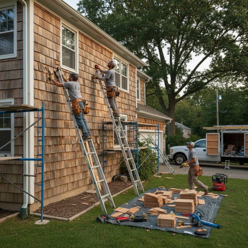 Local Cedar Siding Repair pros at work